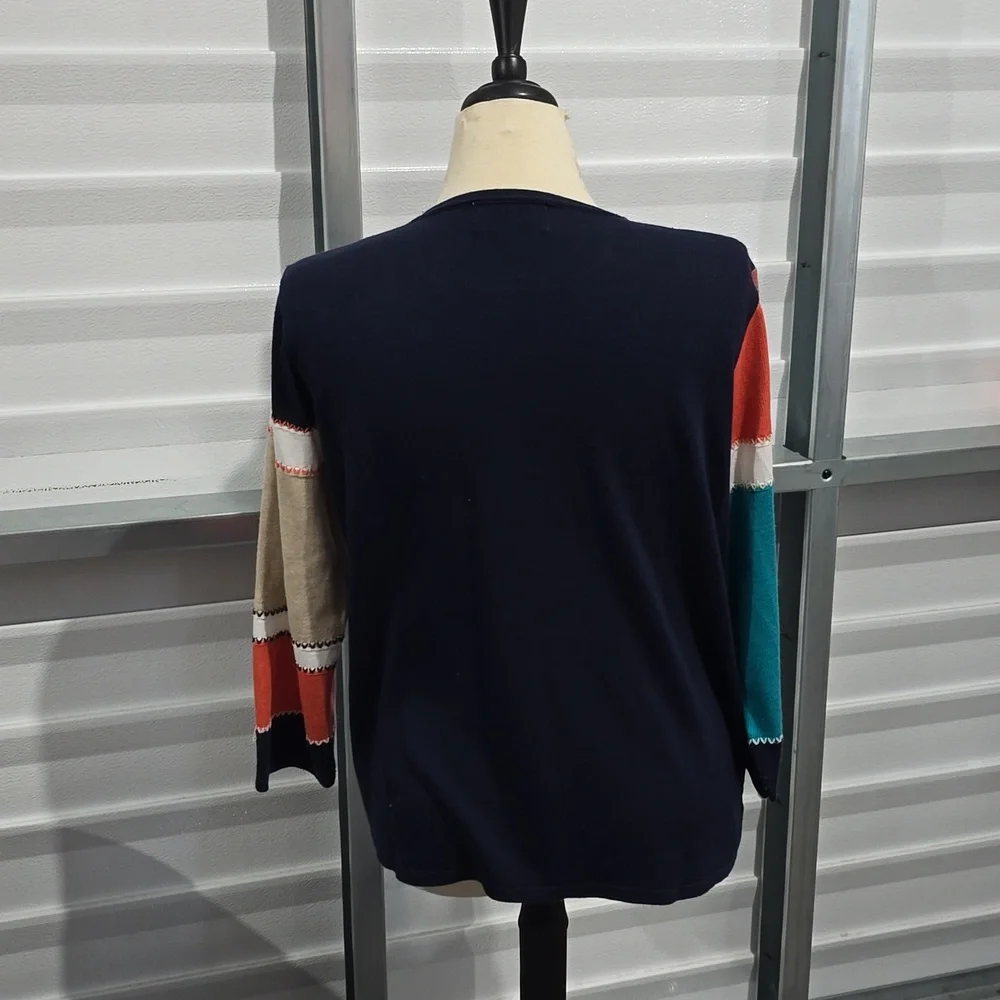 Alfred Dunner‎ Retro Mod Color Black Baggy Sweater